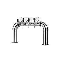 Пивной мост (П-образная колонна) на 4 сорта с LED подсветкой
