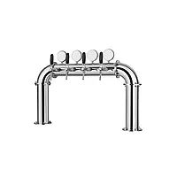 Пивний міст (П-подібна колона) на 4 сорти з LED підсвічуванням