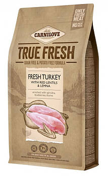 Беззерновий корм для собак усіх порід зі свіжої індички Carnilove True Fresh Turkey for Adult dogs 4 кг