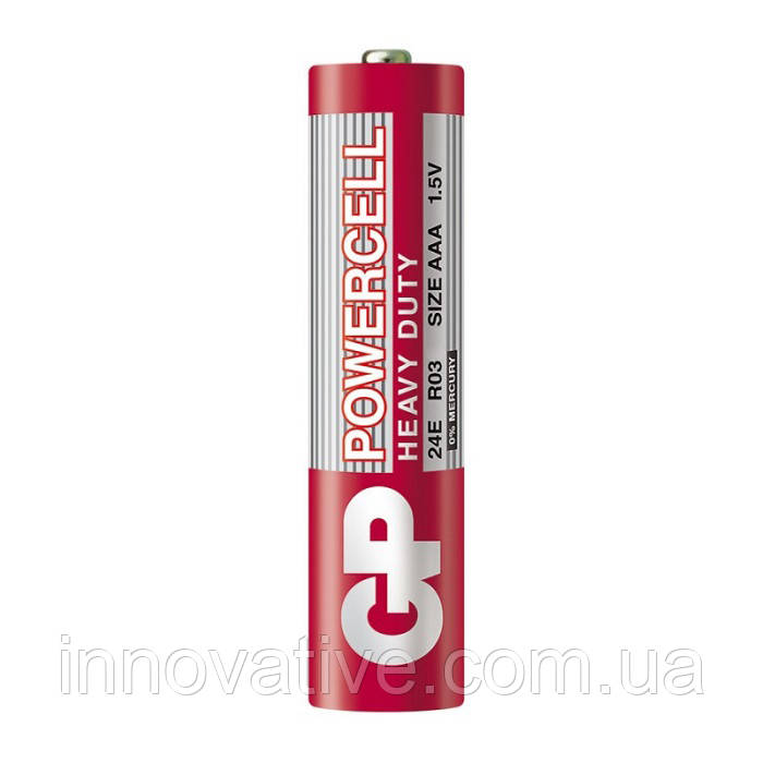 Батарейка сольова AAA GP Powercell R03, 1 шт (Червоний)