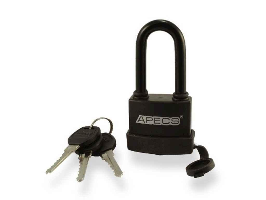 Замок навiсний 141,5*71 чорний PDR-50-70-L (UA) ТМ APECS BP, фото 1