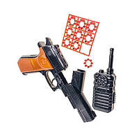 Игрушечный пистолет "B60" Golden Gun с пистонами и игрушечной рацией 252GG