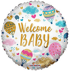 Р040 KALEIDOSCOPE-КЛ Коло 18" Welcome baby - повітряні кулі