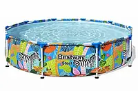 Каркасний круглий басейн Bestway Steel Pro Frame Pool 56985 Африка 305х66 см на 4062 л