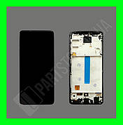 Дисплей модуль Samsung SM A525 OLED A52 Black 2021 у зборі з рамкою