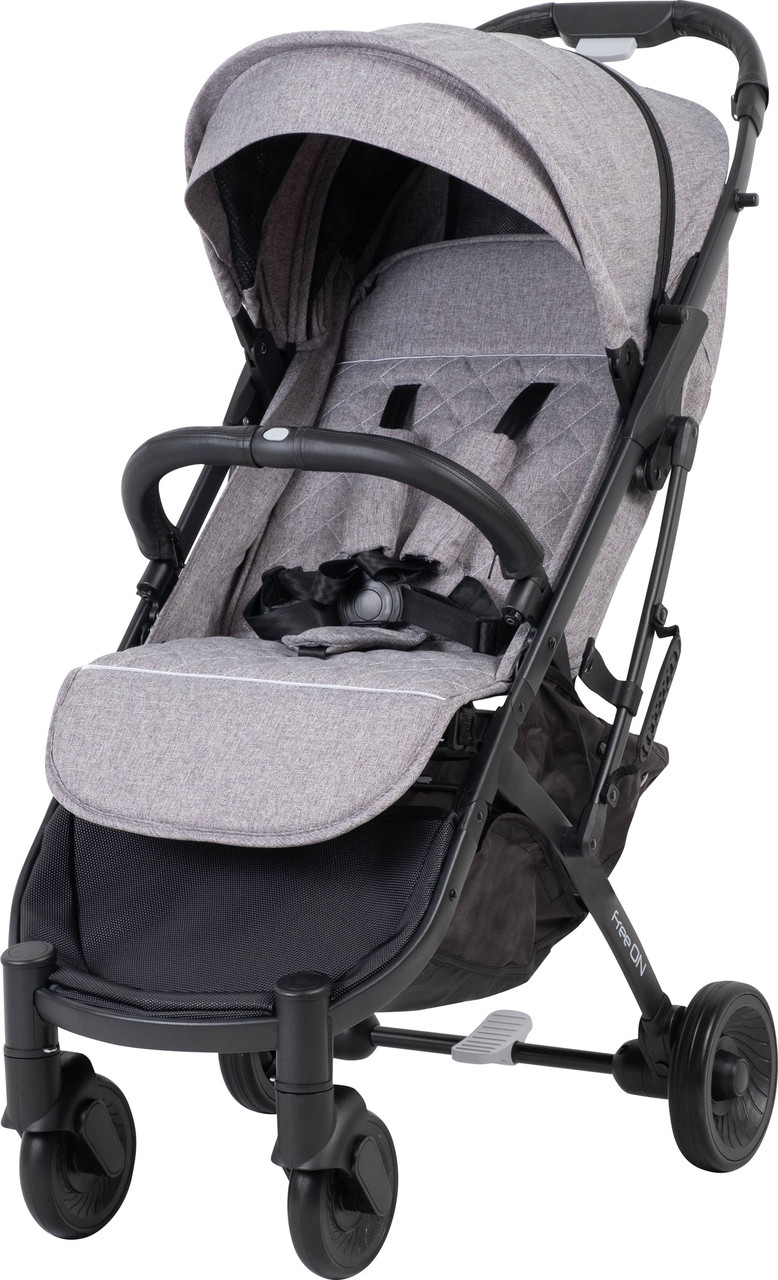 Дитяча прогулянкова коляска FreeON DIAMOND Grey елегантна, компактна, зручна, фото 1