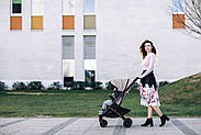 Дитяча прогулянкова коляска FreeON DIAMOND Grey елегантна, компактна, зручна, фото 2
