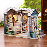 Конструктор миниатюрный кукольный домик с подсветкой 210*125*155 мм, Кукольный домик CuteBee