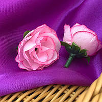 Розы искусственные (головка) 3 см - розовый