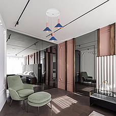 Кольорова люстра з синьо-рожевими плафонами (52-9515-3 INDIGO-ROSE), фото 5
