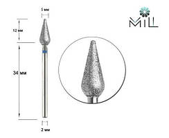 Насадка алмазна Крапля велика 5 мм синя Mill