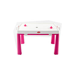 Дитячий пластиковий стіл із насадкою для аерохокею DOLONI TOYS 04580 Рожевий, World-of-Toys