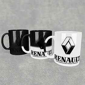Чашка-хамелеон з маркою авто Renault / Рено. Найкращий подарунок чоловіку