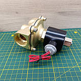 Клапан електромагнітний DN25 нормально відкритий 220 вольтів, фото 5