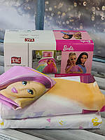 Детское Постельное Белье Tac Disney Односпальное Хлопковое Простынь на резинке "Barbie" Турция