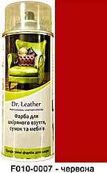 Аерозольна фарба для шкіри в балоні 384 мл. "Dr.Leather" Touch Up Pigment Червоний