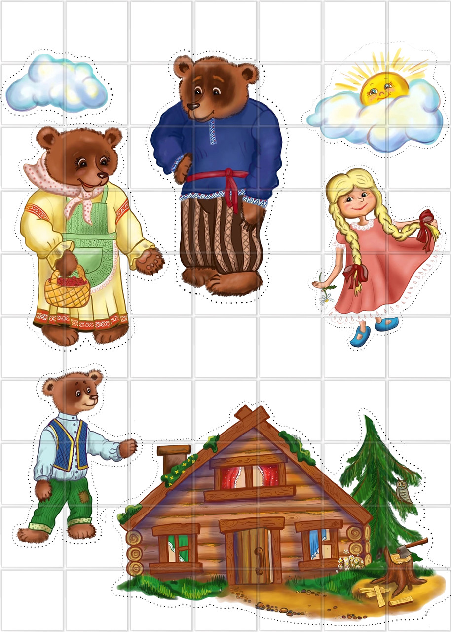 Картинка на торт - Маша і три ведмеді