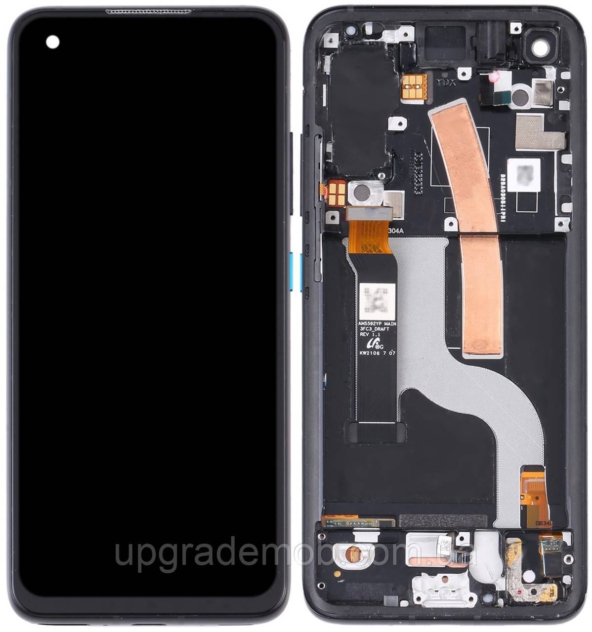 Дисплей модуль тачскрин Asus ZenFone 8 ZS590KS чорний Amoled оригінал з рамкою, фото 1
