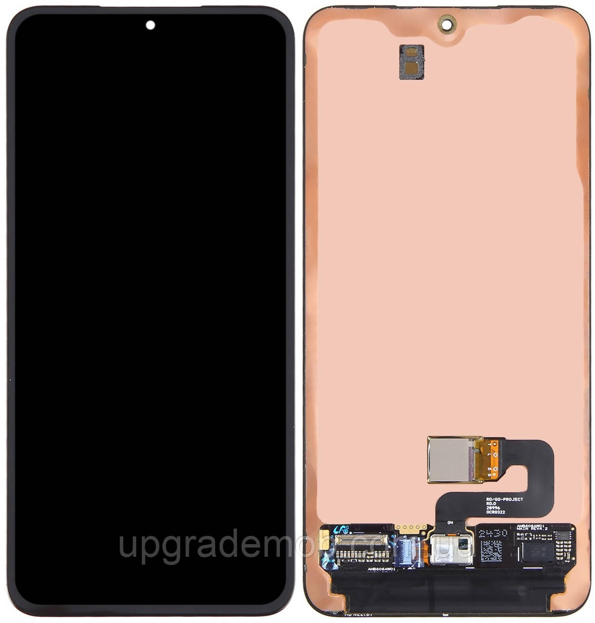 Дисплей модуль тачскрин Samsung S901 Galaxy S22 5G чорний Amoled оригінал переклеєне скло