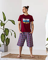 Чоловічий комплект з шортами - Surf for life. Розмір: M. Колір: Бордовий