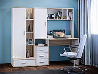 Стіл письмовий 3 шухляди 1 дверцята з шафою 1 шухляда 1 дверцята, стіл комп'ютерний, пенал, сучасний стіл