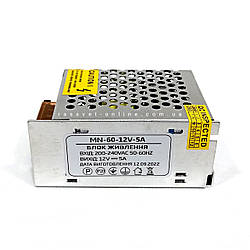 Блок живлення 60W MN-60-12V 12 5А (60Вт 12В 5А) для світлодіодних стрічок оптом