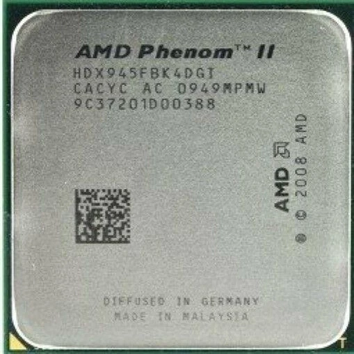 Процессор AMD Phenom II X4 945 3.00GHz/6M/4GT/s (HDX945FBK4DGI) sAM3, tray - фото 1 - id-p857122119