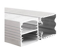 Алюмінієвий профіль для світлодіодної стрічки АЛ-18 2 метра анодований накладний LEDUA