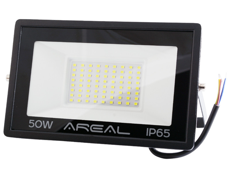 Прожектор світлодіодний AREAL 50W PR-50 6200K, 220V, IP65 білий