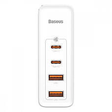 МЗП Baseus GaN2 Pro Quick Charger 100W (2Type-C + 2USB) white, фото 4