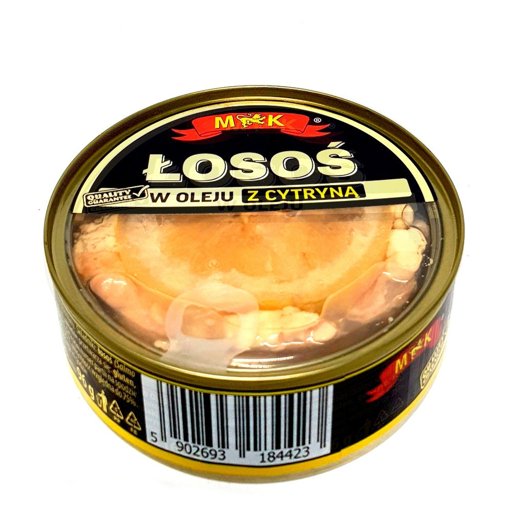 Лосось у Маслі з Лимоном Losos v Oleju z Cytryna M&K із Прозорою Кришкою 160 г Польща