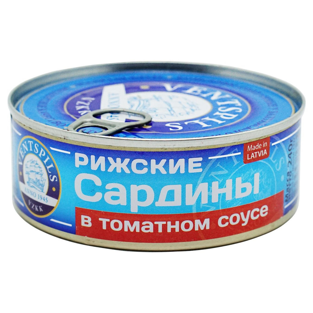 Сардини Ризькі в Томатному Соусі Ventspils Вентспілс 240 г Латвія