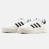 Женские кроссовки Adidas Gazelle Bold White Black