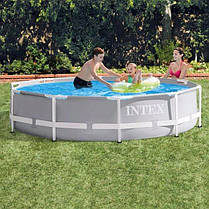 Круглий каркасний басейн Intex 4485 л (305 x 76 см) Prism Frame Pool