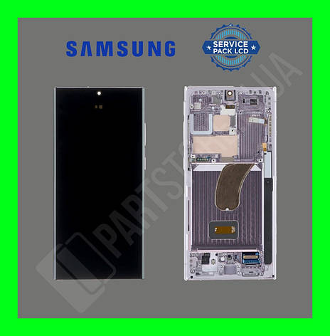Дисплей Samsung S918 Light Pink S23 Ultra 2023 (GH82-30465D) сервісний оригінал у зборі з рамкою (переклеєне скло), фото 1