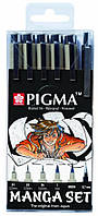 Набор линеров для манга Manga Pigma Tool Set 6шт Sakura