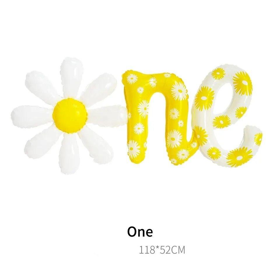 China 118*52 см " Напис One з ромашкою Фольговані кулі - В УП MrShar, фото 1