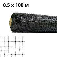 Садова універсальна сітка для огорожі птиці Agro Star 1.5 на 100 м осередок 12х14 мм рулон (Agro-А00494017) DMB