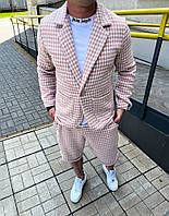 Чоловічий костюм піджак + шорти, персиковий / Мужской костюм пиджак + шорты, персиковый