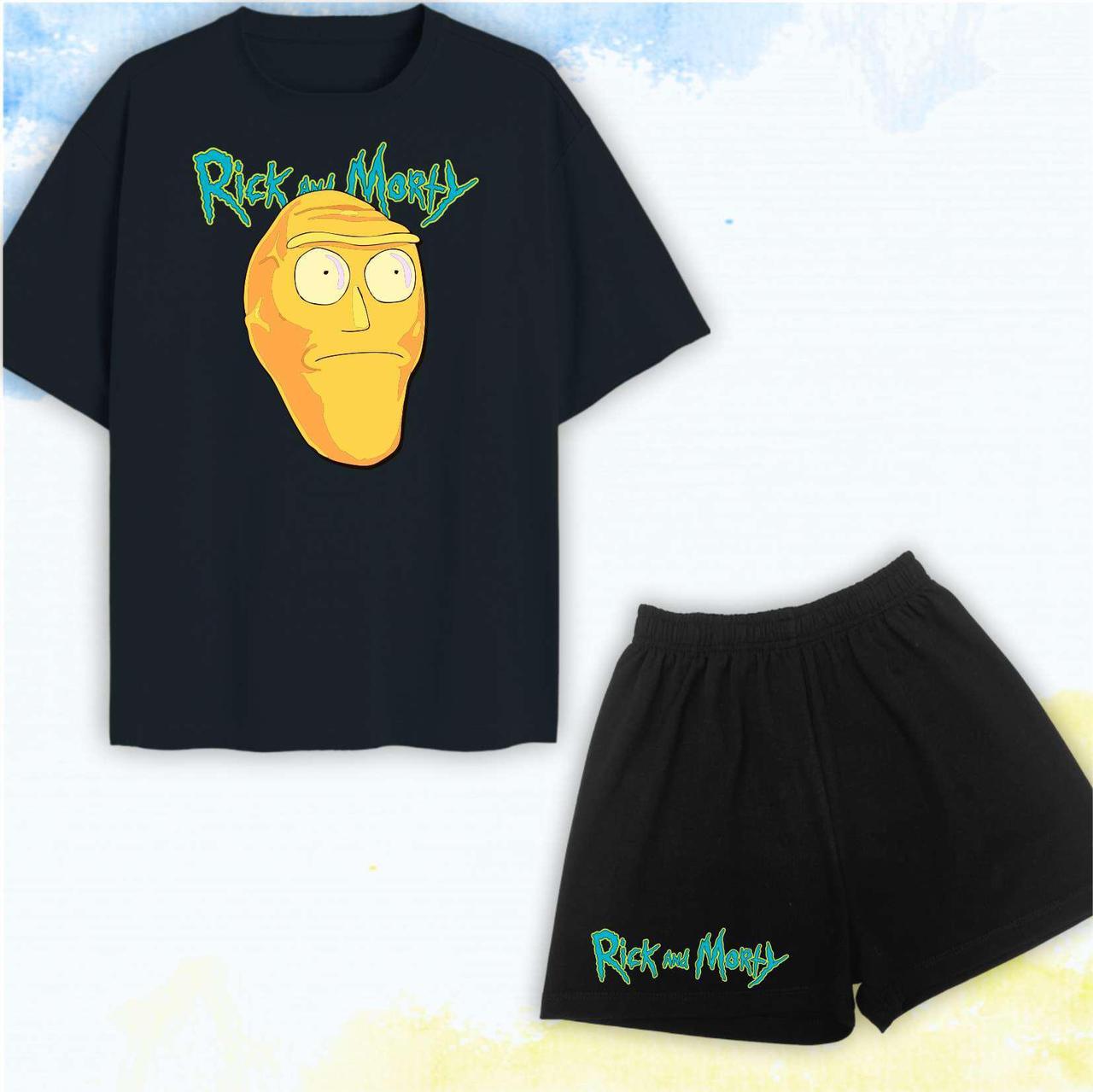 Пижама "Rick and Morty" Голова - XS - Черный
