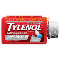 Tylenol Extra Strength 500 mg, обезболивающее и жаропонижающее средство Тайленол, 290 гель-капсул