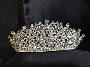 Вишукана діадема з камінням SWAROVSKI, срібло