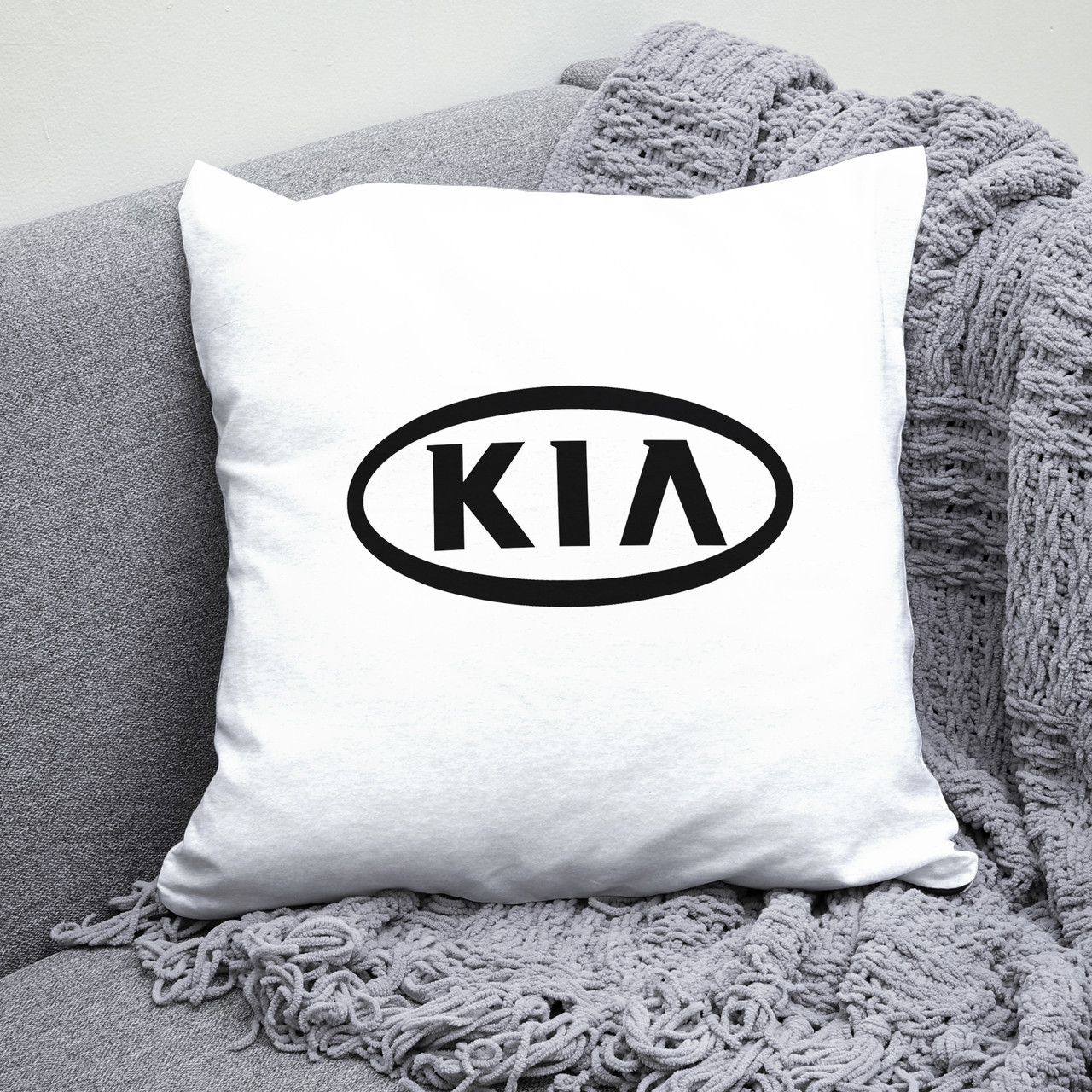 Подушка 35*35 см з маркою авто KIA / КІА. Найкращий подарунок чоловіку, фото 1