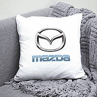 Подушка 35*35 см с маркой авто Mazda / Мазда. Лучший подарок мужчине