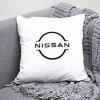 Подушка 35*35 см с маркой авто NEW Nissan / Ниссан. Лучший подарок мужчине