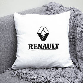 Подушка 35*35 см з маркою авто Renault / Рено. Найкращий подарунок чоловіку