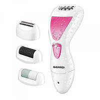 Эпилятор женский Gemei аккумуляторный для удаления волос 4 в 1 Original с насадкой бритва и пемза Pink OF