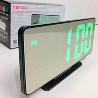 Настольные электронные часы VST-888 зеркальные с Led подсветкой Черные OF