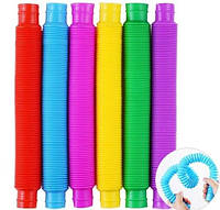 Розвивальна сенсорна іграшка Pop Tube гофровані трубки-антистрес поп туб комплект із 6 шт (480009) OF
