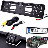 Рамка для автомобильного номера с камерой Car Plate Camera JX-9488 с подключением к регистратору или штатному